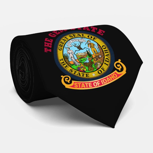CORBATA BANDERA ESTATAL DE IDAHO CROSSROADS (Enrollado)