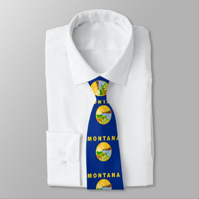 Corbata Bandera Estatal de Montana (Atado)