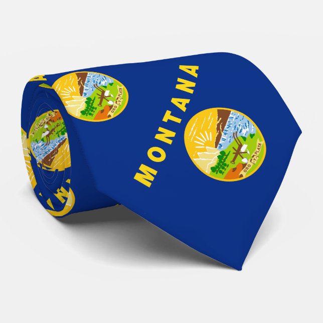 Corbata Bandera Estatal de Montana (Enrollado)