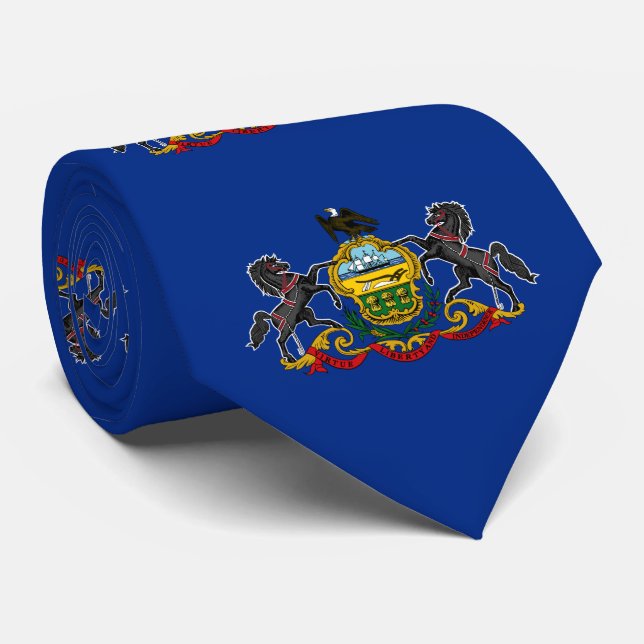 Corbata Bandera Estatal de Pennsylvania (Enrollado)