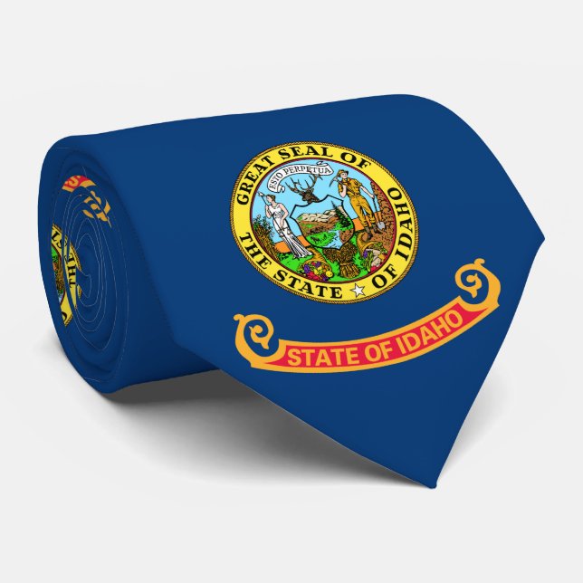 Corbata Bandera Estatal Idaho (Enrollado)