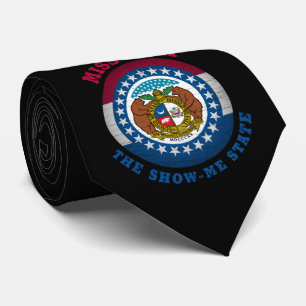 CORBATA BANDERA ESTATAL MISSOURI SHOW-ME