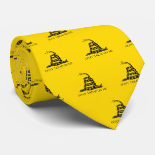 Corbata Bandera Gadsden Amarilla Clásica No Pises en Mí