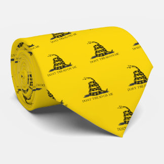 Corbata Bandera Gadsden Amarilla Clásica No Pises en Mí