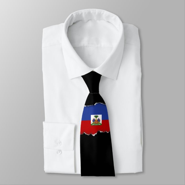 Corbata Bandera haitiana (Atado)