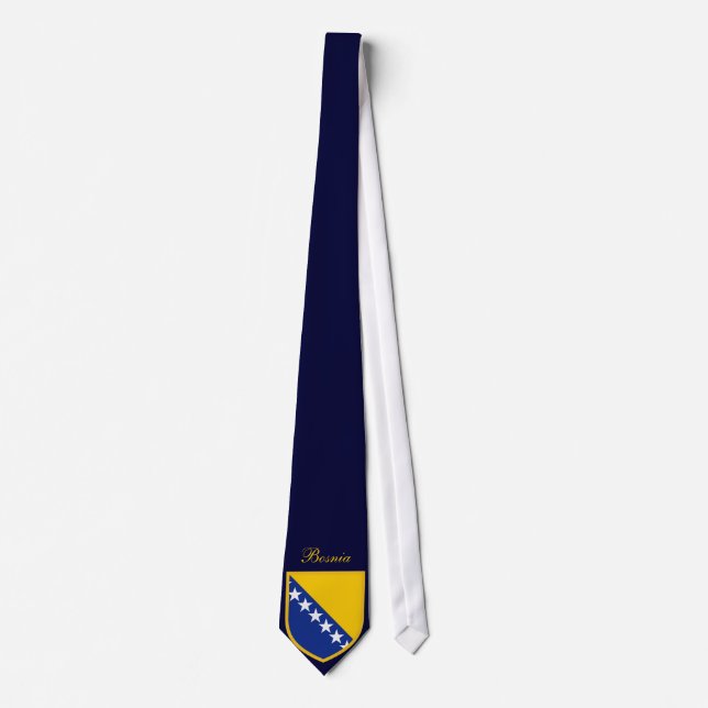 Corbata Bandera hermosa de Bosnia y Hercegovina (Anverso)