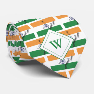 Corbata BANDERA INDIA monograma de la India