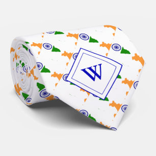 Corbata BANDERA INDIA monograma de la India