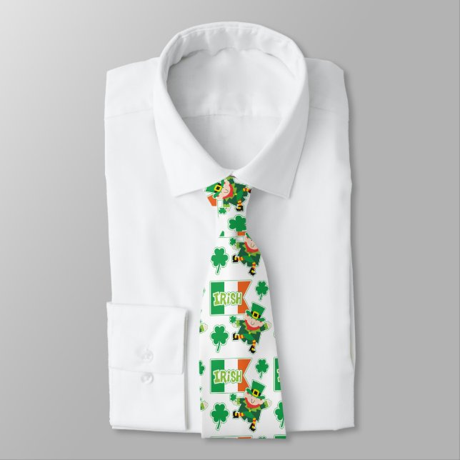 Corbata Bandera irlandesa Leprechaun (Atado)