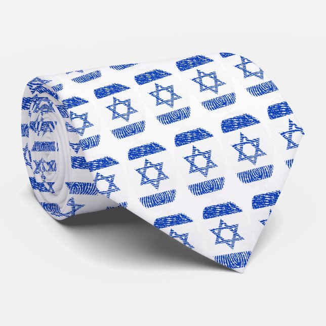 Corbata Bandera israelí (Enrollado)