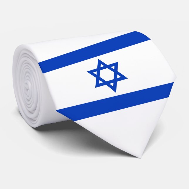 Corbata Bandera israelí (Israel) (Enrollado)