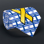 Corbata Bandera israelí los lleva a casa y libera a los re<br><div class="desc">Esta corbata del cuello muestra tu amor por Israel con la bandera israelí y las cintas amarillas que simbolizan Traerlos a Casa para los rehenes israelíes retenidos en Gaza.</div>