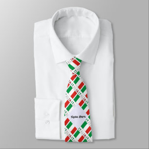 Corbata Bandera Italiana Italia Pavimentada Personalizable