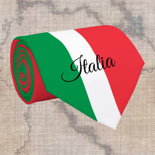 Corbata Bandera italiana y empresas italianas, hinchas de 