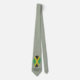 Corbata Bandera jamaicana de la huella dactilar del tacto