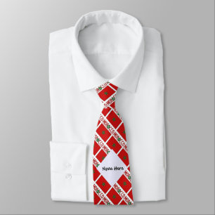 Corbata Bandera marroquí cuadriculada negra personalizació