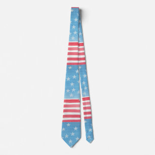 Corbata Bandera moderna acuarela patriótica