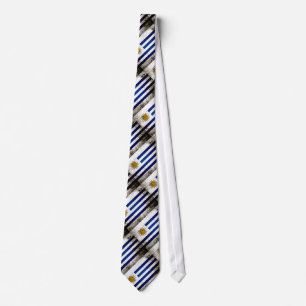 Corbata Bandera negra de Uruguay del Grunge