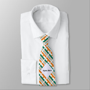 Corbata Bandera nigeriana de Níger personalizada en negro
