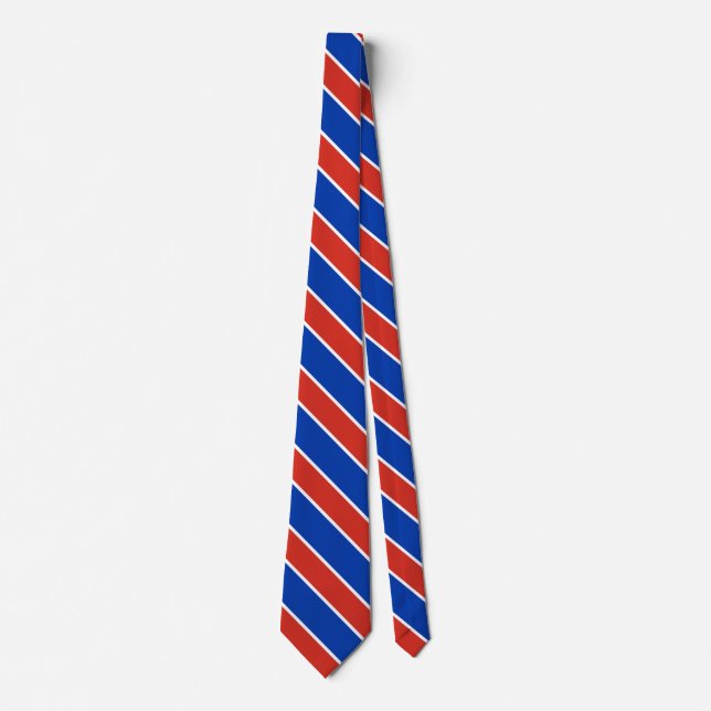 Corbata Bandera paraguaya elegante de cuello patriótico (Anverso)
