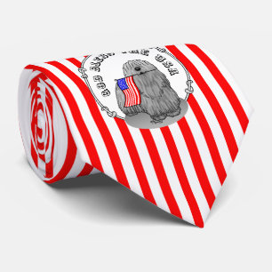 Corbata Bandera Patriótica Americana USA Puli Dog (gris) D