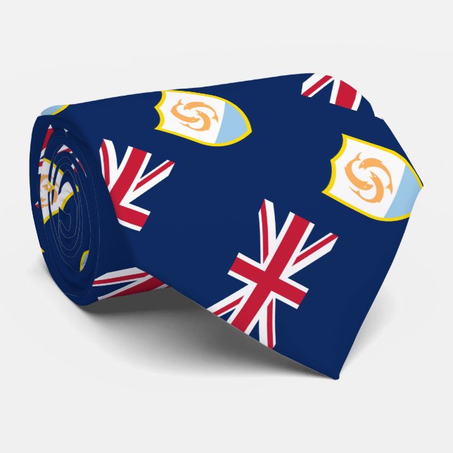 Corbata Bandera patriótica de Anguilla (Enrollado)