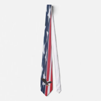 CORBATA BANDERA PATRIÓTICA DE LOS E.E.U.U. CON EAGLE