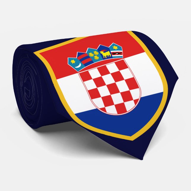 Corbata Bandera personalizada de Croacia (Enrollado)