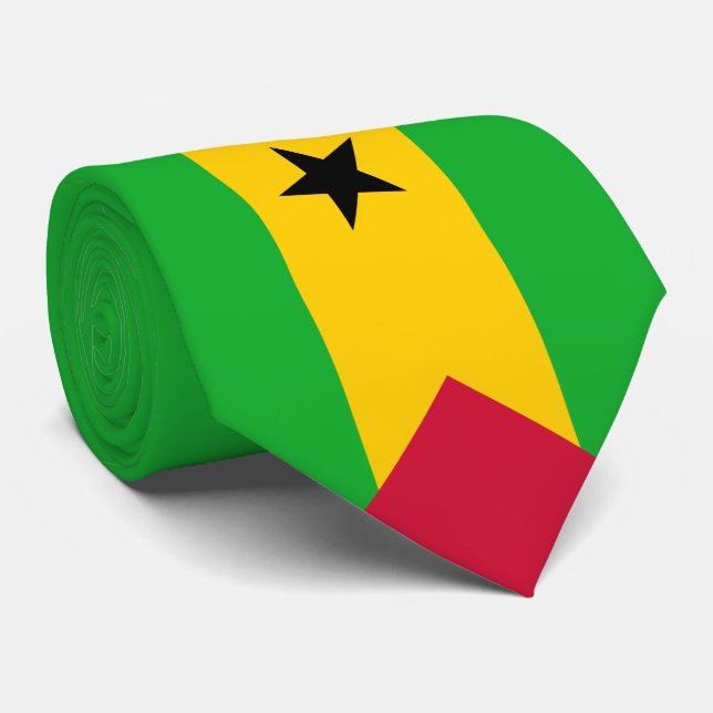Corbata Bandera Santo Tomé y Príncipe (Santo Tomé y Prínci (Enrollado)
