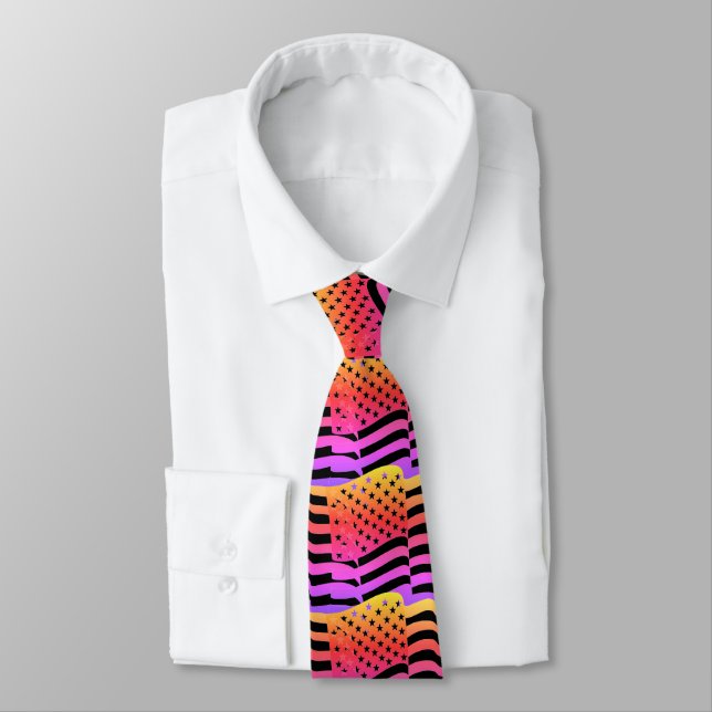 Corbata Bandera Tie-abstract /USA (Atado)