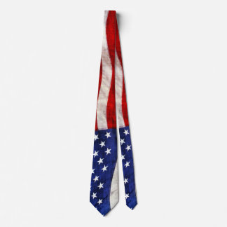 Corbata Bandera tradicional de Estados Unidos, roja, blanc