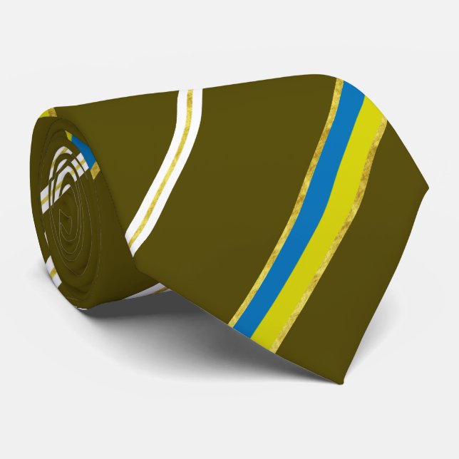 Corbata Bandera ucraniana de las rayas (Enrollado)