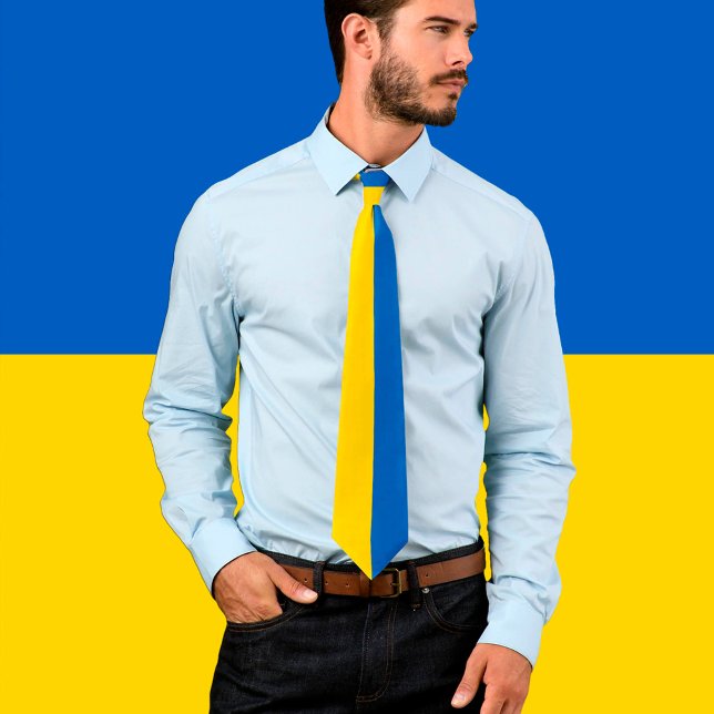 Corbata Bandera ucraniana y negocios con Ucrania, patriota (Subido por el creador)