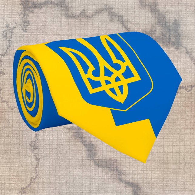 Corbata Bandera ucraniana y negocios con Ucrania, viajes y (Subido por el creador)