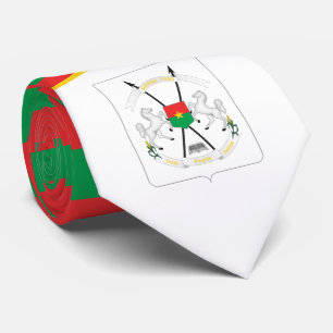 Corbata Bandera y escudo de armas burkinabé, Burkina Faso