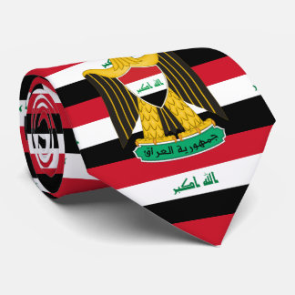 Corbata Bandera y escudo de armas iraquíes, bandera de Ira