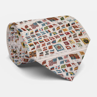 Corbata Banderas del vintage del ilustracion del mundo