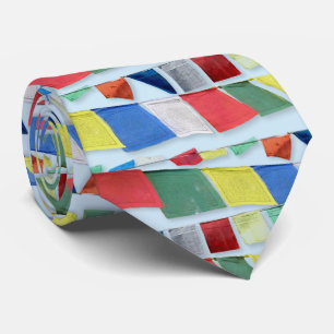 Corbata Banderas tibetanas del rezo