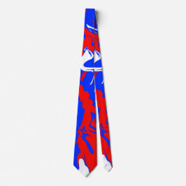 Corbata Baños de rojo, blanco y azul