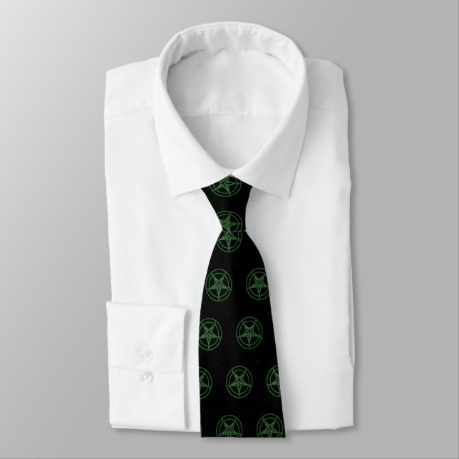 Corbata Baphomet Green (Atado)