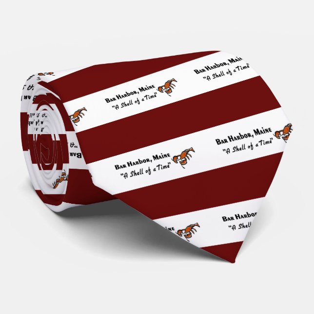 Corbata Bar Harbour, Maine Lobster Neck Tie (Enrollado)