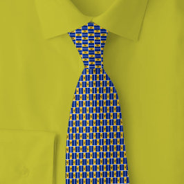 Corbata Barbados Flag Brick Pattern
