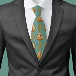 Corbata Barbara de Nicomedia (BK 001) y Chi Rho