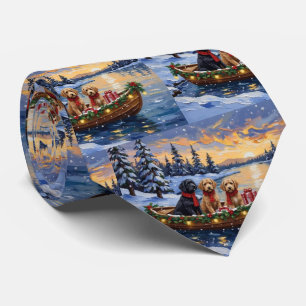 Corbata Barco de Navidad Bernedoodle Fiesta