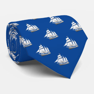 Corbata Barcos Clipper En Azul