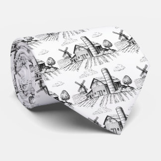 Corbata Barn Windmill Farm Sketch Men's Pattern