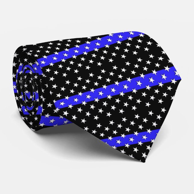 Corbata Barras y estrellas hermosas de la policía (Enrollado)