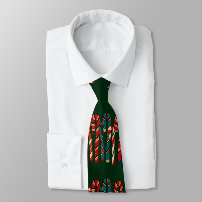 Corbata Bastones de Azúcar con Rayas Entrelazadas (Atado)