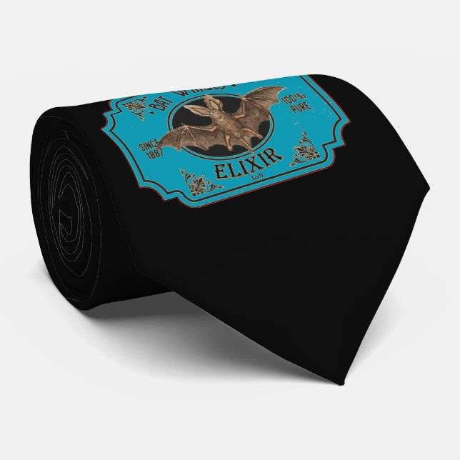 Corbata BAT WINGS ELIXIR divertida Halloween (Enrollado)