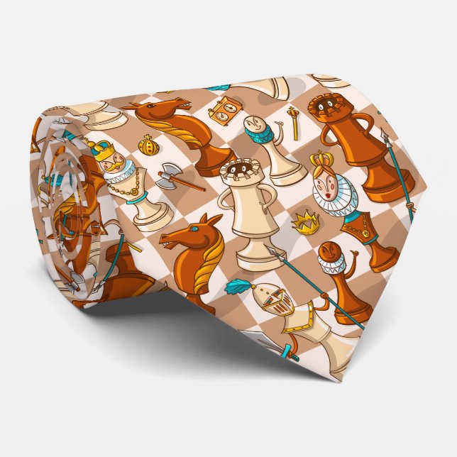 Corbata Batalla de ajedrez (Enrollado)